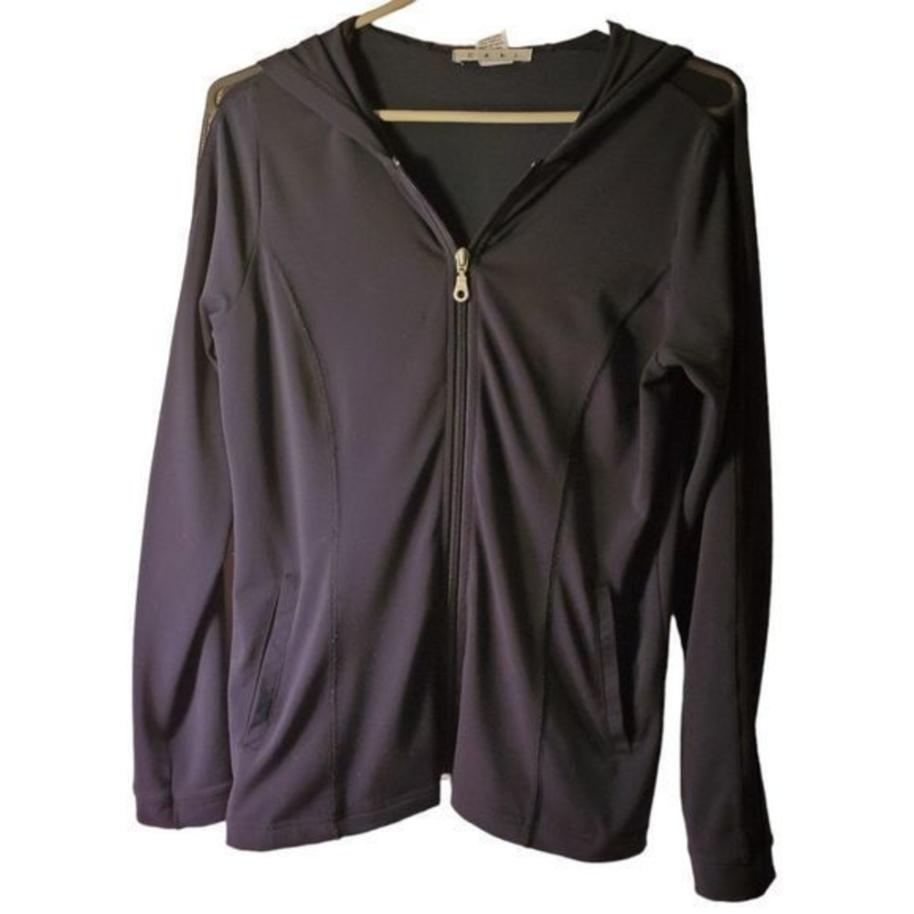 Cabi Full Zip Hoodie Jacket Lightweight Activewear Athleisure Black Small